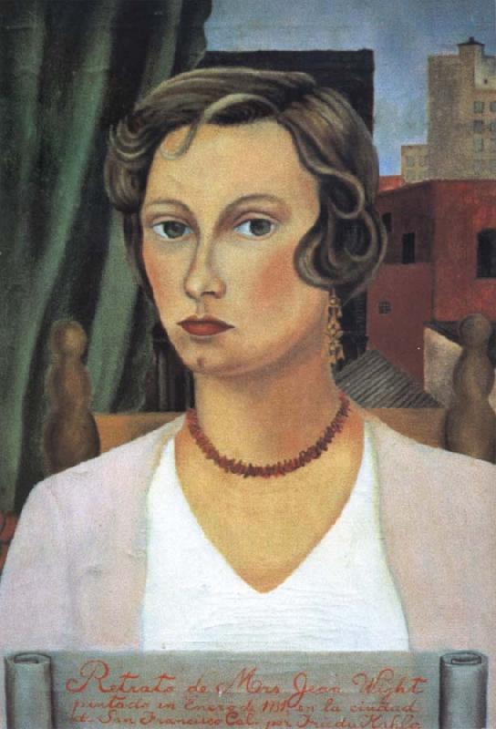 Frida Kahlo Portrait of Mrs.Jean Wight oil painting image